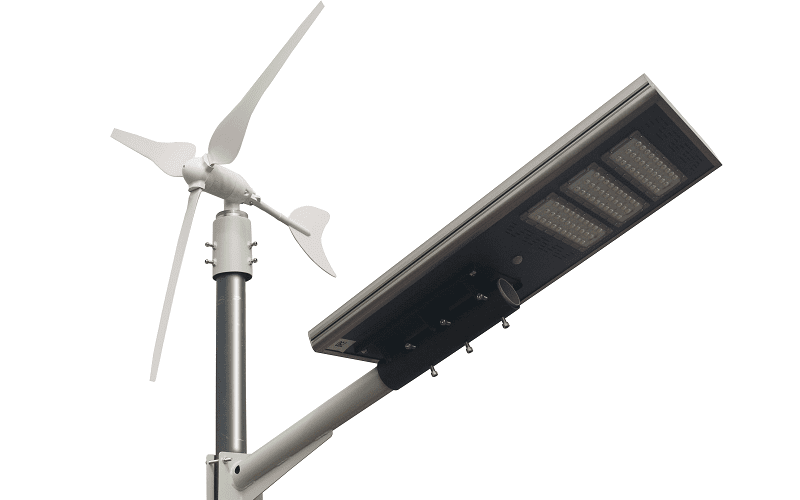 lampadaire hybride solaire éolien