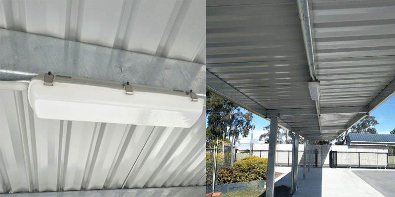 solar covered walkway light