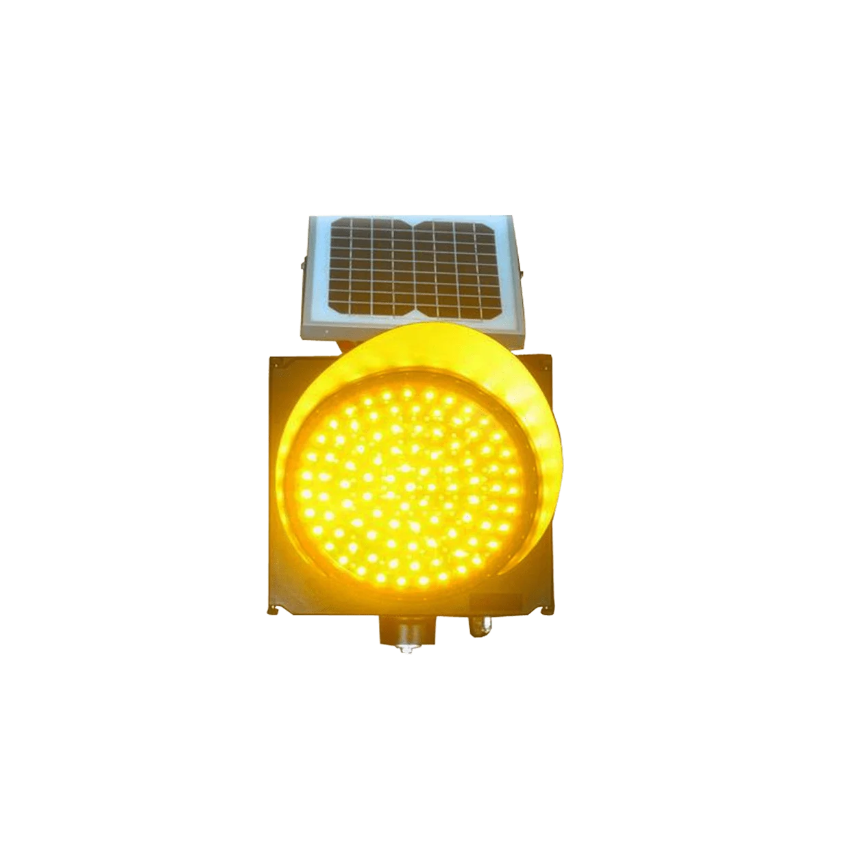 solar traffic yellow flashing lights