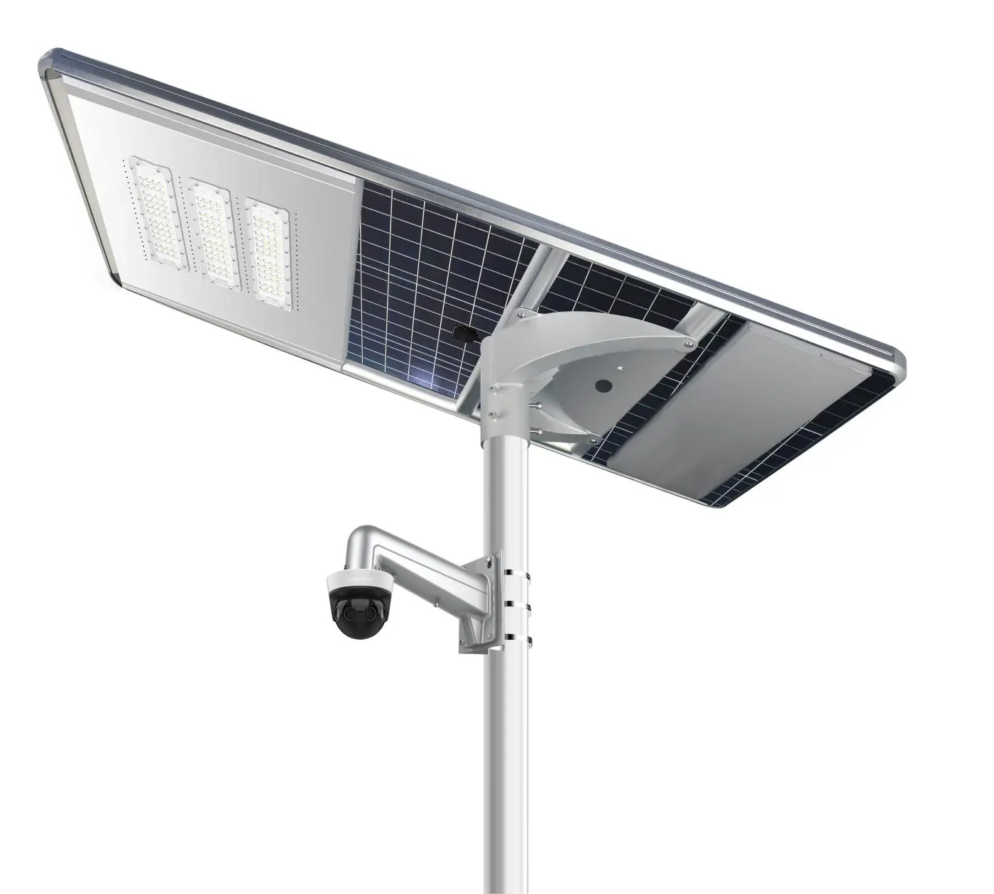 Poste de luz solar da base militar 