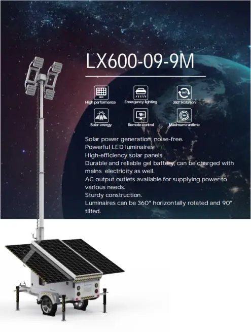 Portable Mobile Solar Light Tower