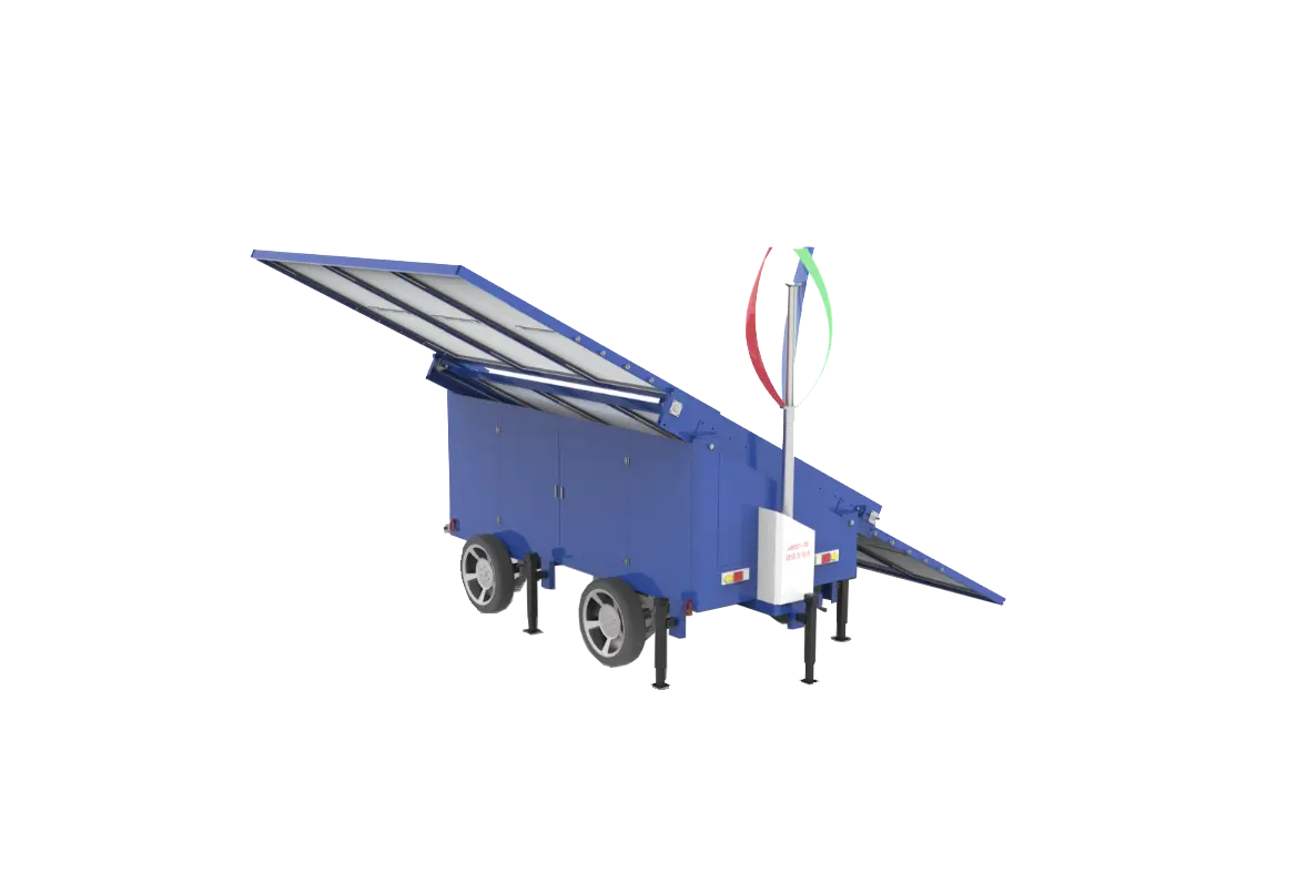 Sun+Wind Hybrid Solar Tailers 3 Sun+Wind Mobile Solar Generator, Mobile Solar Energy Storage Cabinet