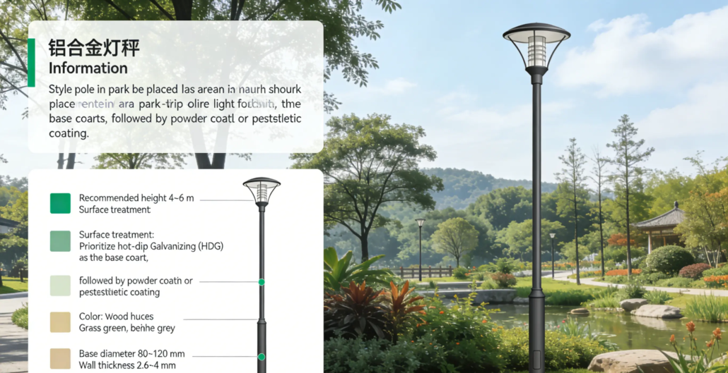 ¿Cómo elegir un poste de luz de aluminio?